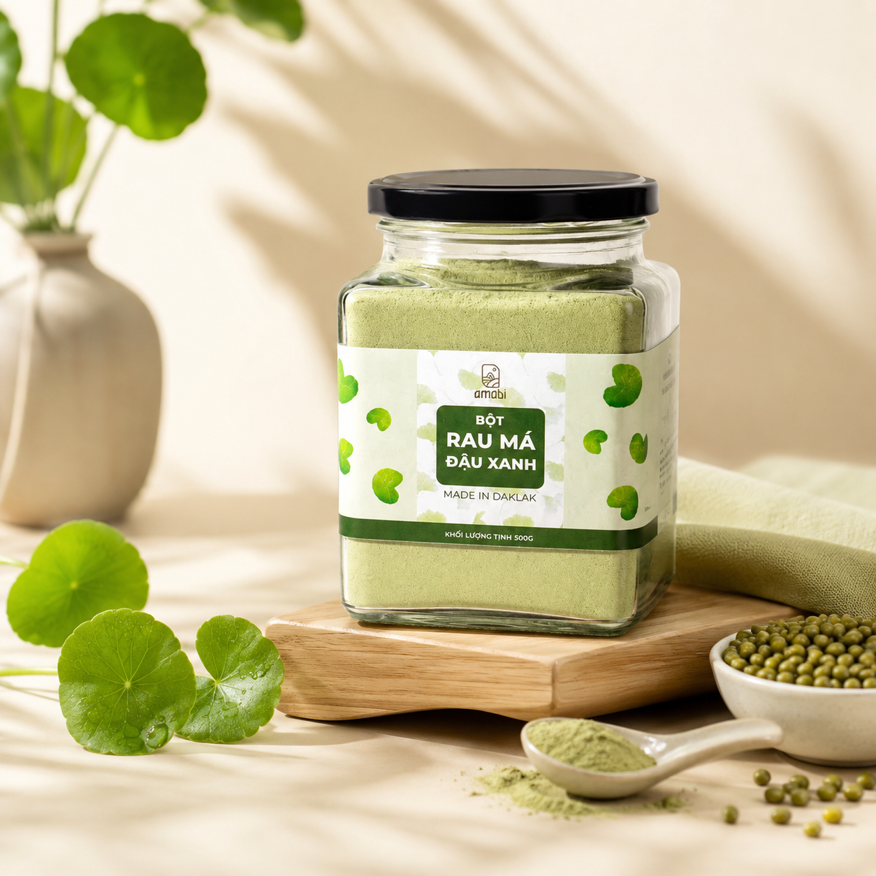 Bột Rau Má Đậu Xanh Organic Amabi-B06