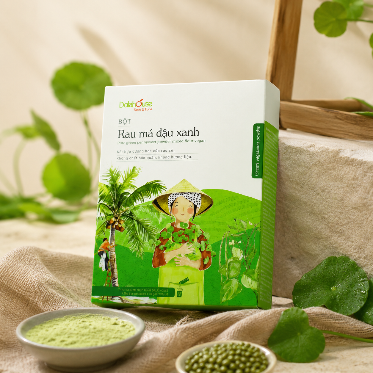 Bột Rau Má Đậu Xanh Dalahouse 200G-B07