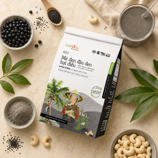 Bột Mè Đen Đậu Đen Hạt Điều Không Đường 300g - B19-KD
