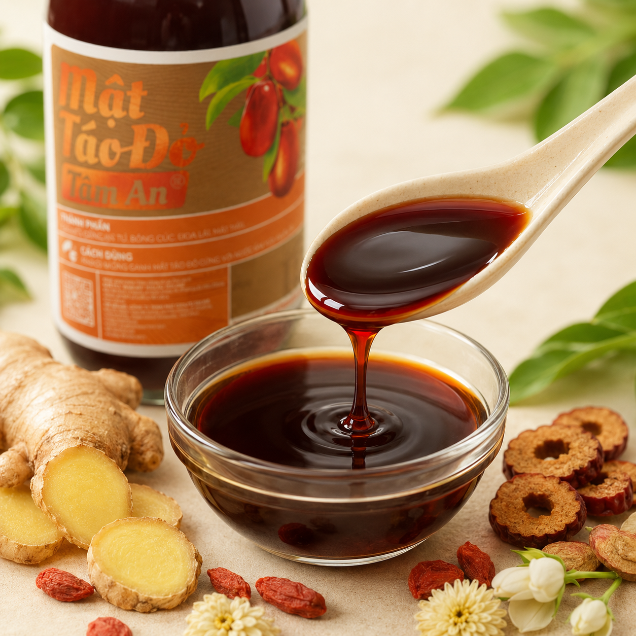 Mật Táo Đỏ Tâm An Gừng 250ml - D16