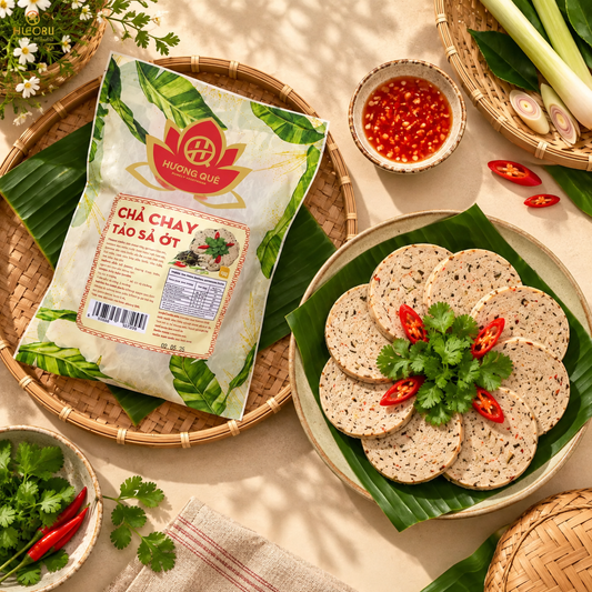 3 Đòn Chả Chay Tảo Xoắn Chile Sả Ớt - Tiệt Trùng Ăn Liền -A33