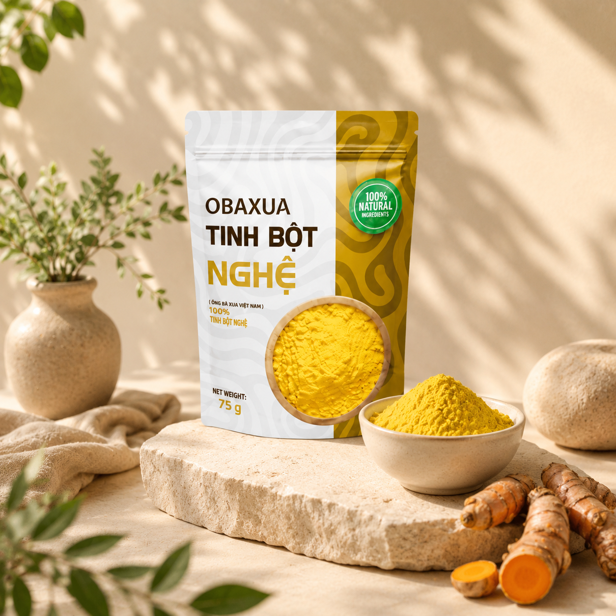 Tinh Bột Nghệ OBAXUA nguyên chất 75g - B05