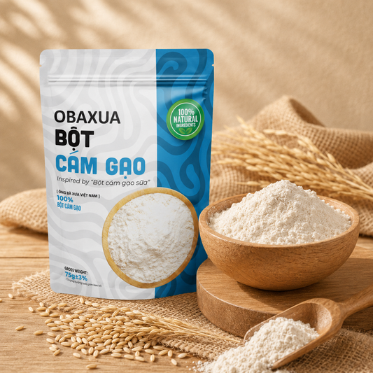 Bột Cám Gạo Sữa Đắp Mặt Nạ OBAXUA 75g - B11-75