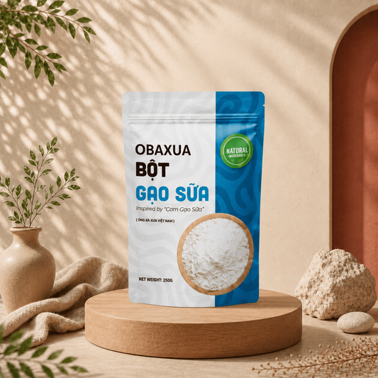 Bột Cám Gạo Sữa Đắp Mặt Nạ OBAXUA 250g - B11