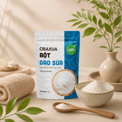 Bột Cám Gạo Sữa Đắp Mặt Nạ OBAXUA 250g - B11