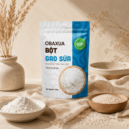 Bột Cám Gạo Sữa Đắp Mặt Nạ OBAXUA 250g - B11