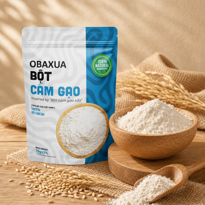 Bột Cám Gạo Sữa Đắp Mặt Nạ OBAXUA 250g - B11