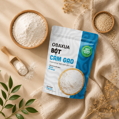 Bột Cám Gạo Sữa Đắp Mặt Nạ OBAXUA 75g - B11-75