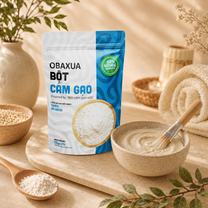 Bột Cám Gạo Sữa Đắp Mặt Nạ OBAXUA 75g - B11-75