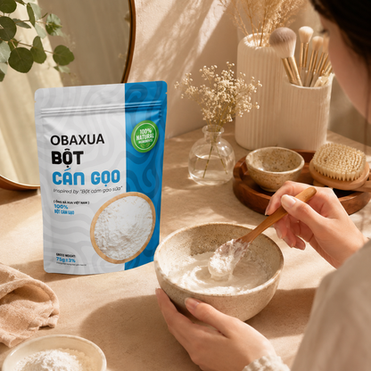 Bột Cám Gạo Sữa Đắp Mặt Nạ OBAXUA 75g - B11-75