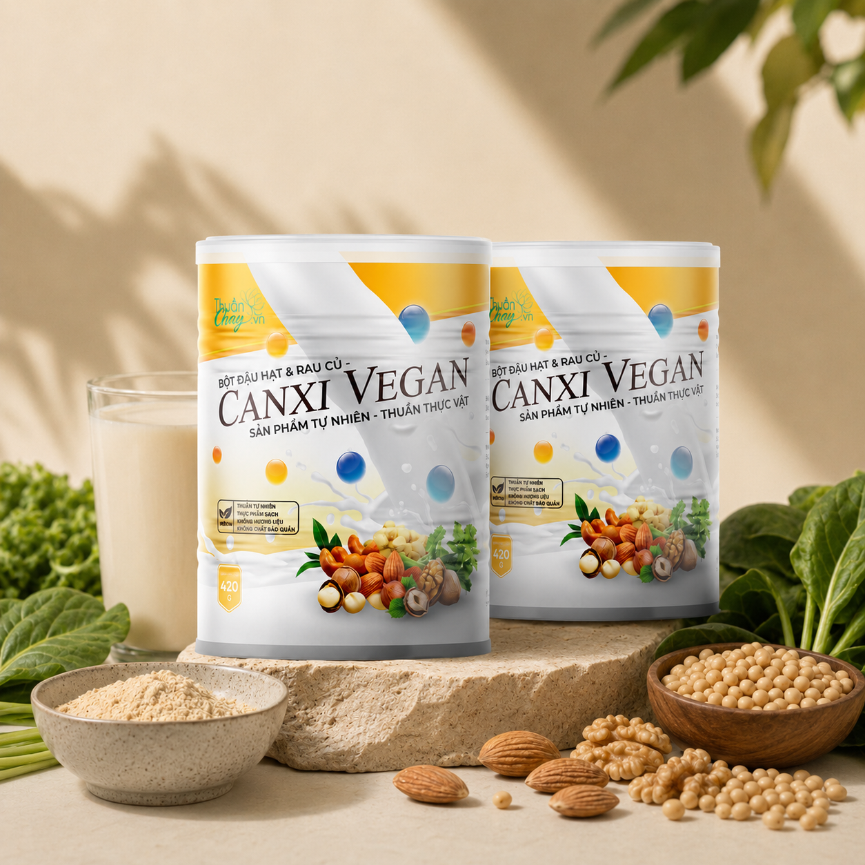 Bột Đậu Hạt & Rau Củ Canxi Vegan 420g - B14