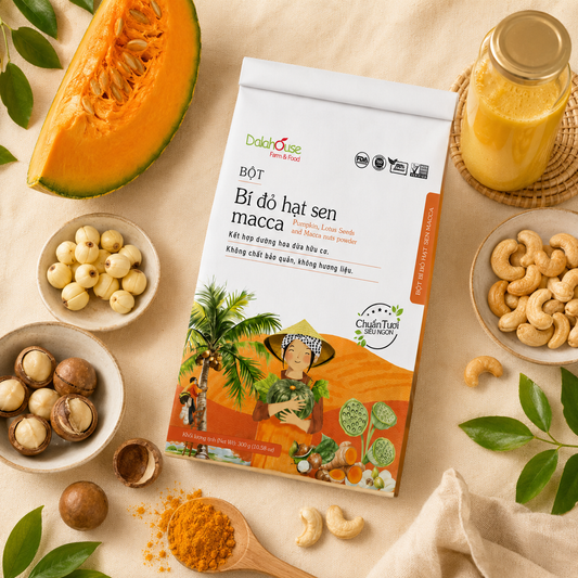 Bột Bí Đỏ Hạt Sen Macca 300g - B15