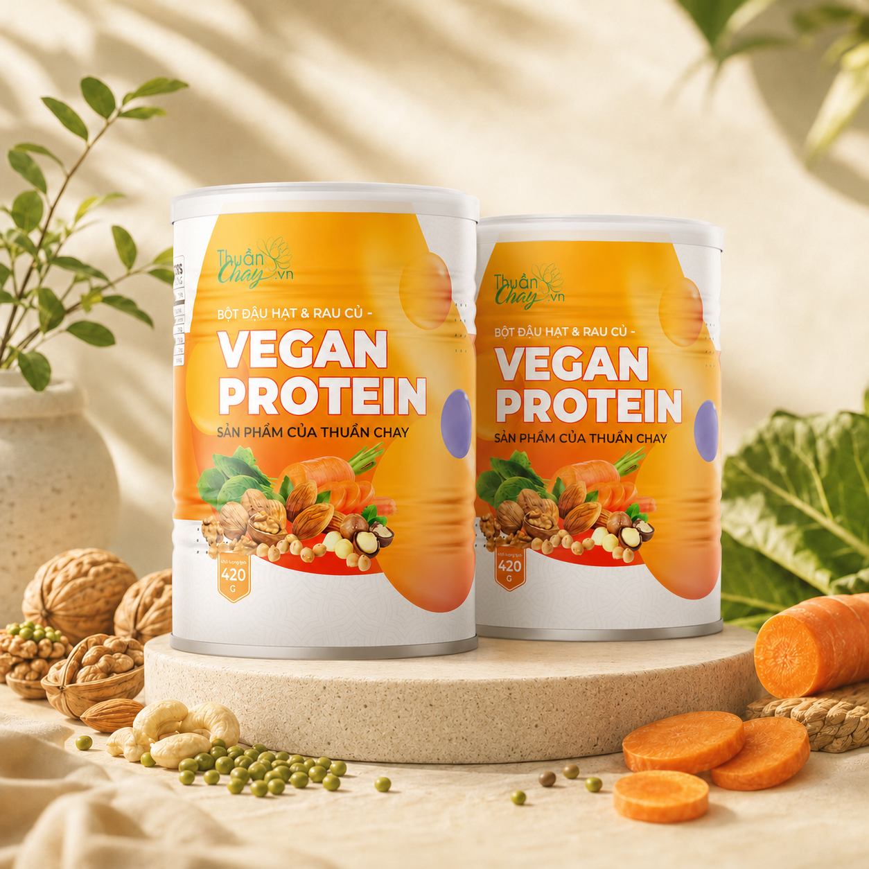 Bột Đậu Hạt & Rau Củ VEGAN PROTEIN 420g - B16