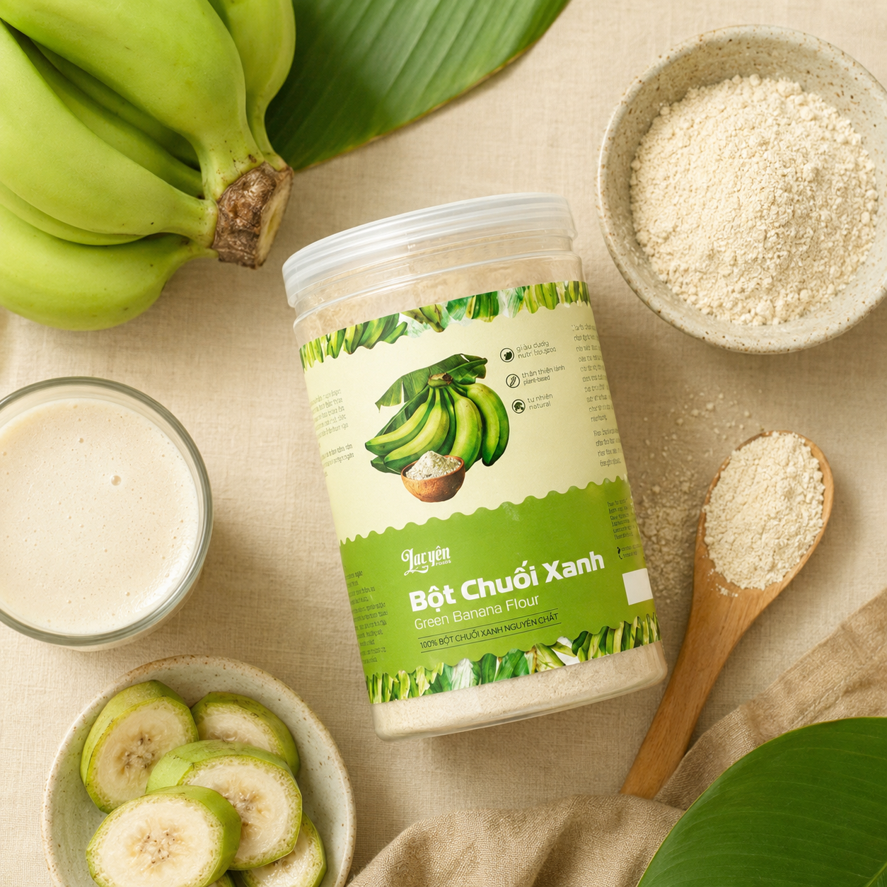 Bột Chuối Xanh Sấy Lạnh 500g - B17