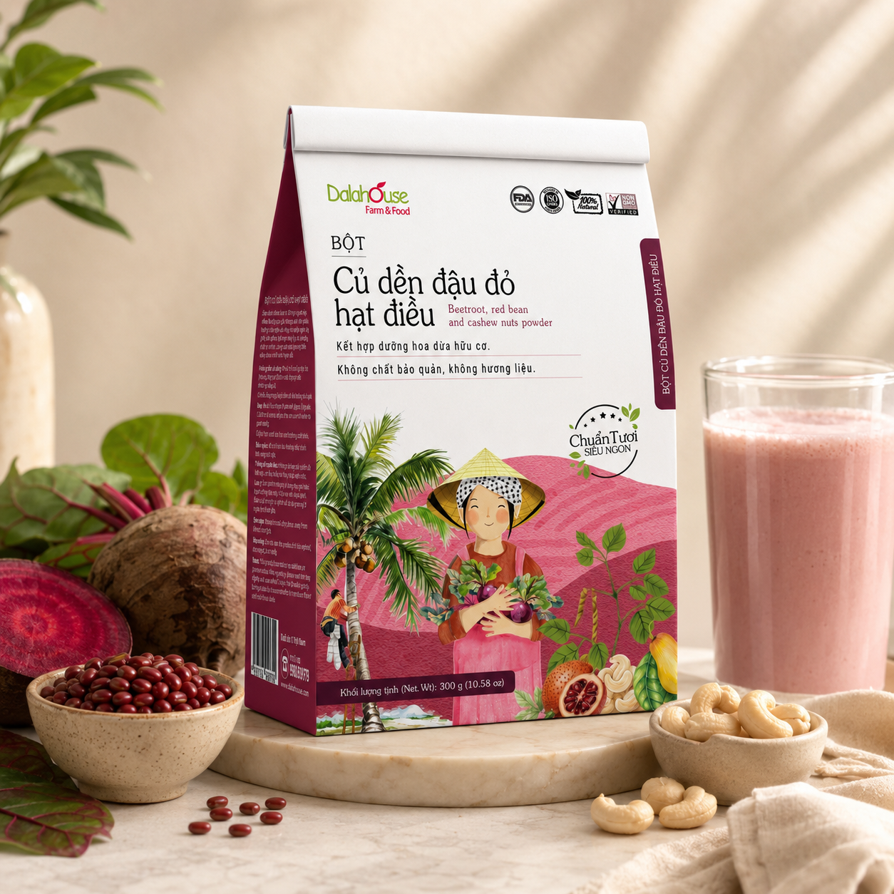 Bột Củ Dền Đậu Đỏ Hạt Điều 300g - B18