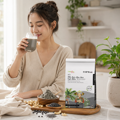 Bột Mè Đen Đậu Đen Hạt Điều Dalahouse 300g - B19-CD
