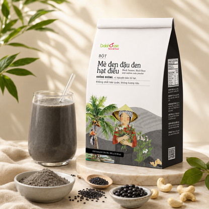 Bột Mè Đen Đậu Đen Hạt Điều Không Đường 300g - B19-KD
