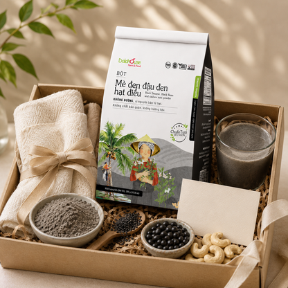 Bột Mè Đen Đậu Đen Hạt Điều Không Đường 300g - B19-KD