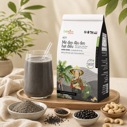 Bột Mè Đen Đậu Đen Hạt Điều Không Đường 300g - B19-KD