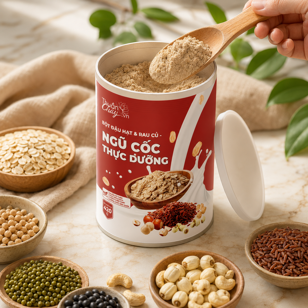 Bột Đậu Hạt & Rau Củ Ngũ Cốc Thực Dưỡng 420g - B20