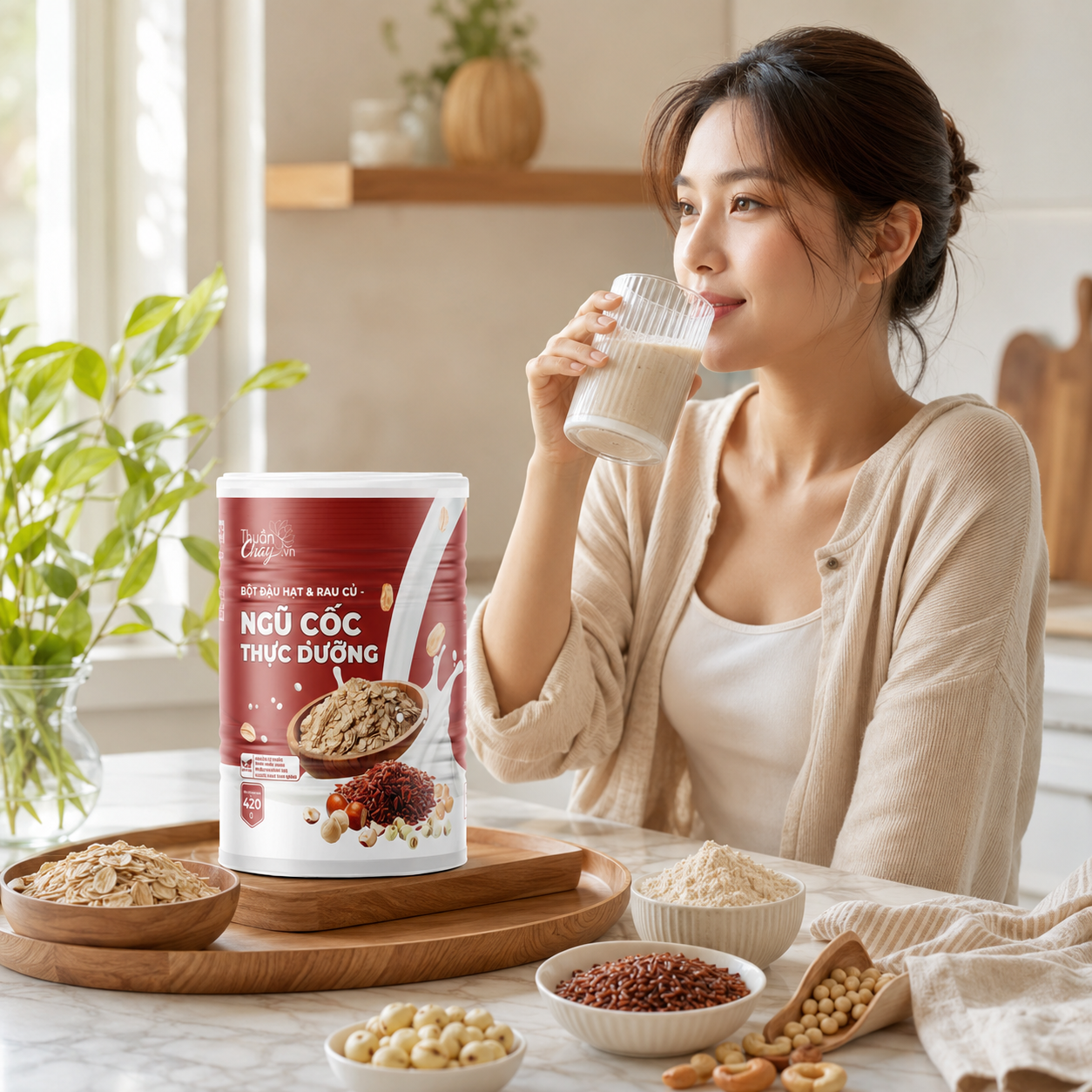 Bột Đậu Hạt & Rau Củ Ngũ Cốc Thực Dưỡng 420g - B20