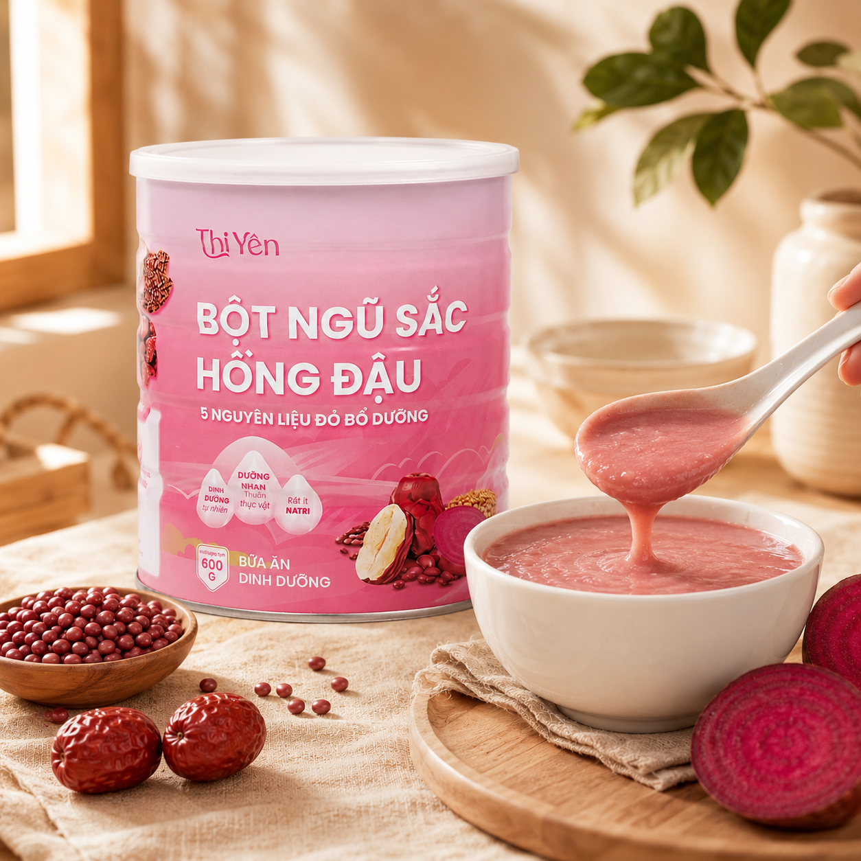 Bột Ngũ Sắc Hồng Đậu Dưỡng Nhan Thi Yên 600g - B21