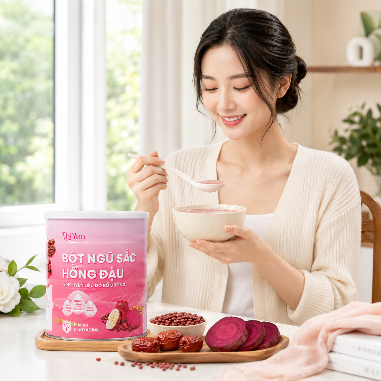 Bột Ngũ Sắc Hồng Đậu Dưỡng Nhan Thi Yên 600g - B21