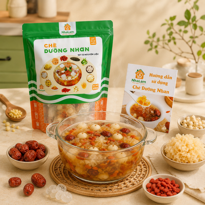 Set Nguyên Liệu Nấu Chè Dưỡng Nhan 25-30 chén(kèm công thức)-C03