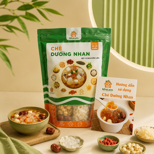 Set Nguyên Liệu Nấu Chè Dưỡng Nhan 25-30 chén(kèm công thức)-C03