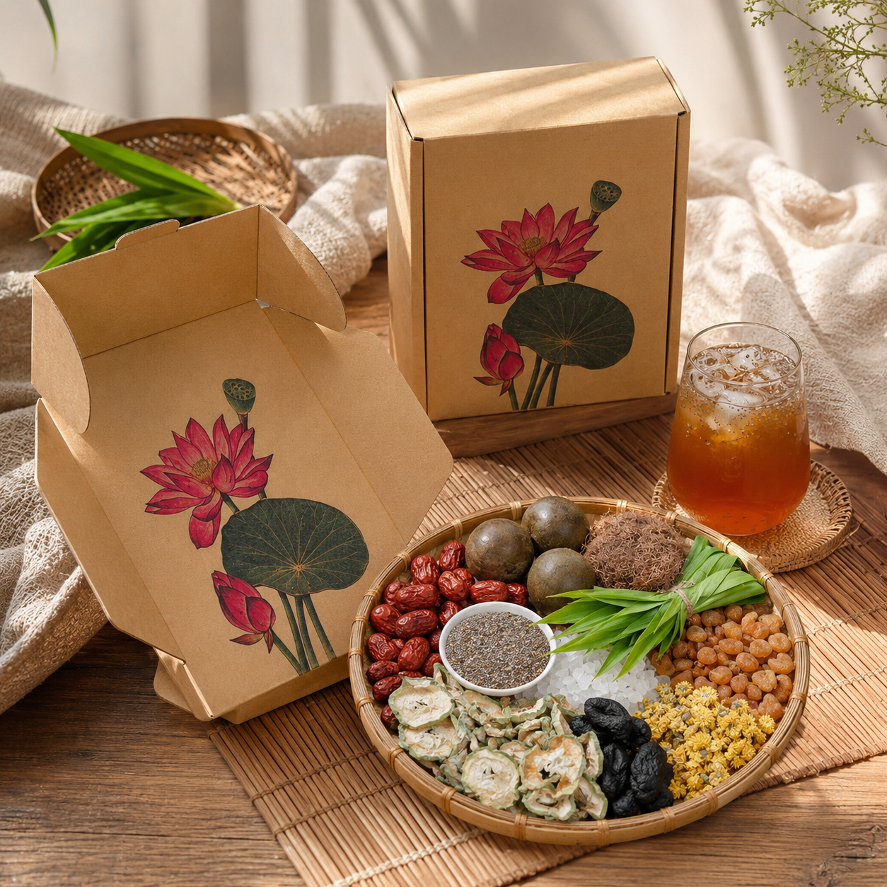 Trà sâm bí đao thảo mộc set nấu tại nhà An Nhiên hộp 5 set - C05