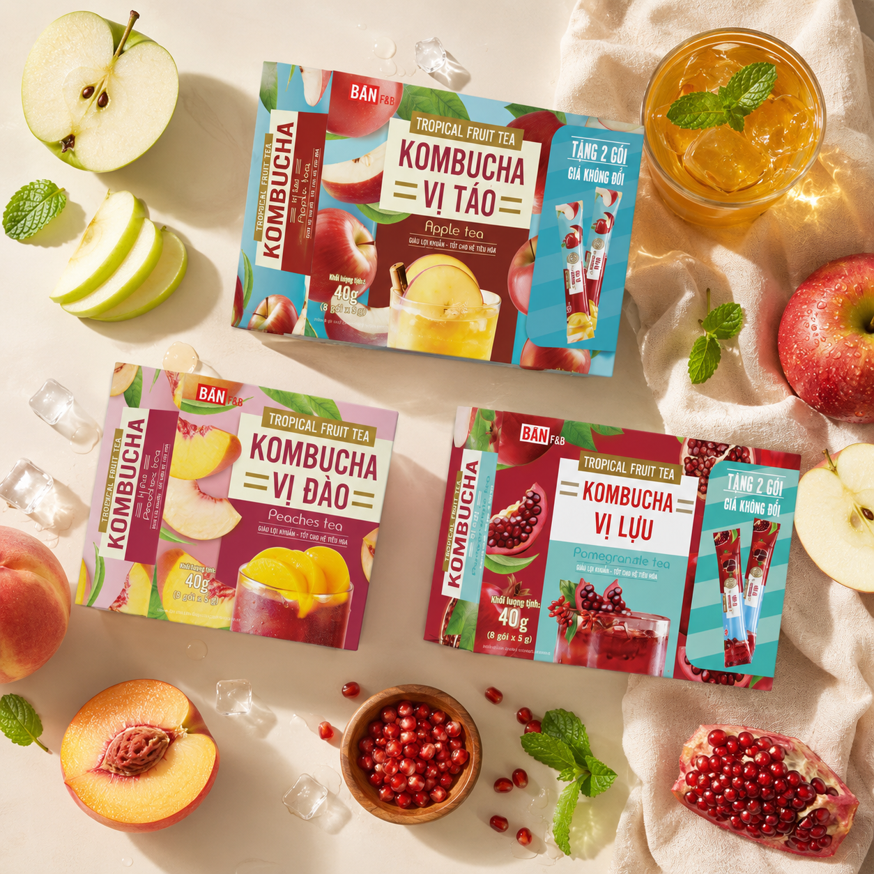Trà Kombucha Mix Vị F&B-T05