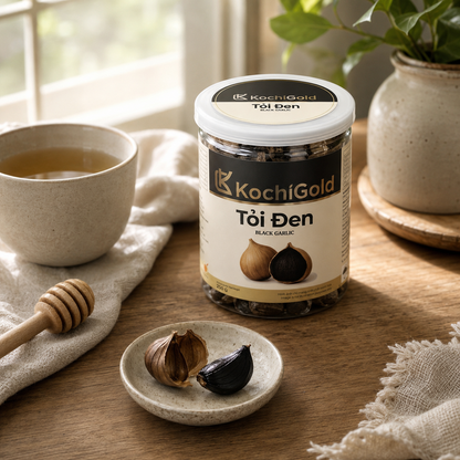 Tỏi đen cô đơn KOCHI xuất khẩu - black garlic hộp 250g - D02