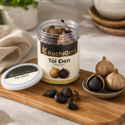 Tỏi đen cô đơn KOCHI xuất khẩu - black garlic hộp 250g - D02