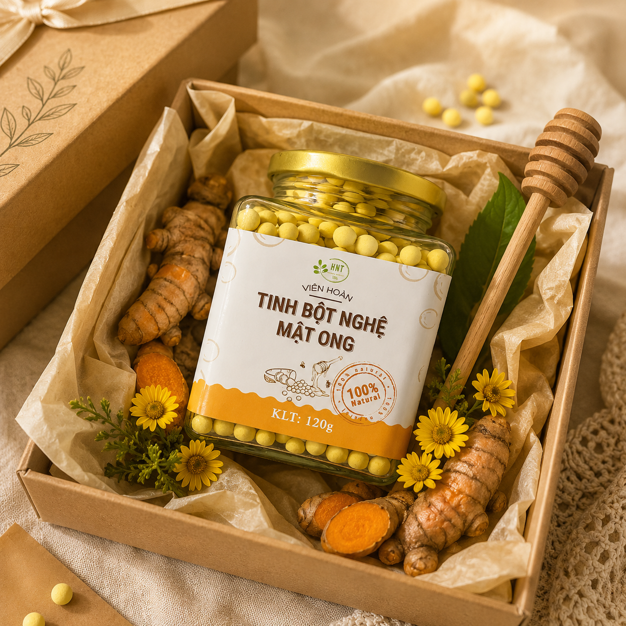 Viên Tinh Bột Nghệ Mật Ong 120g - D05