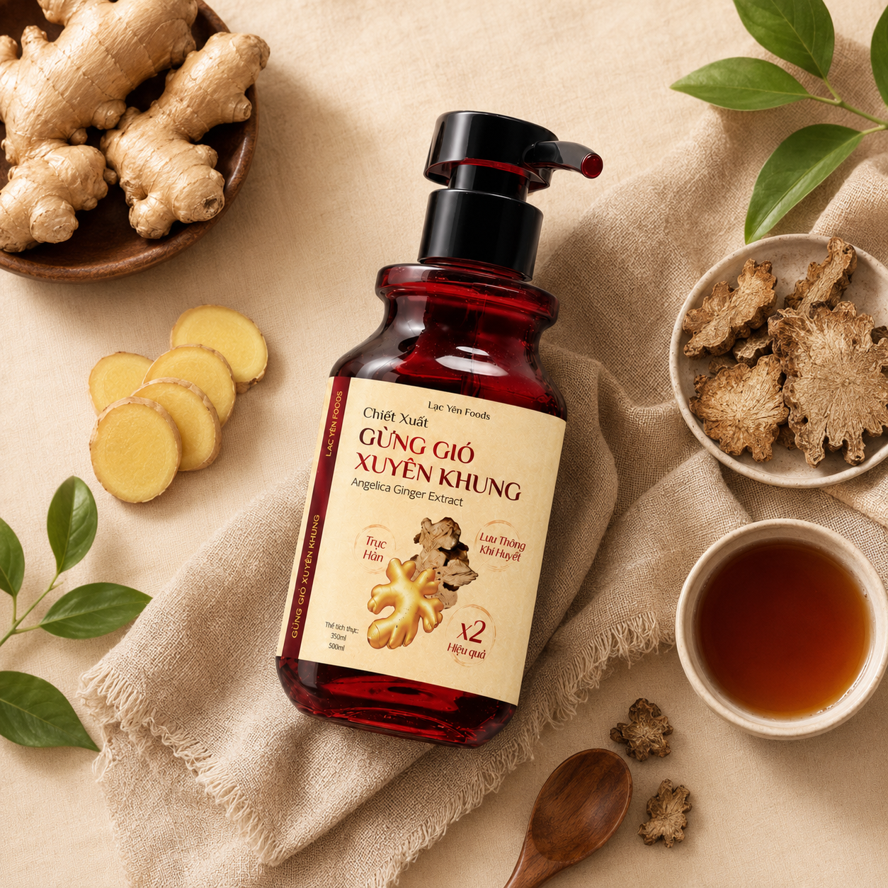 Gừng Xuyên Khung Lạc Yên Foods 500ml - D12