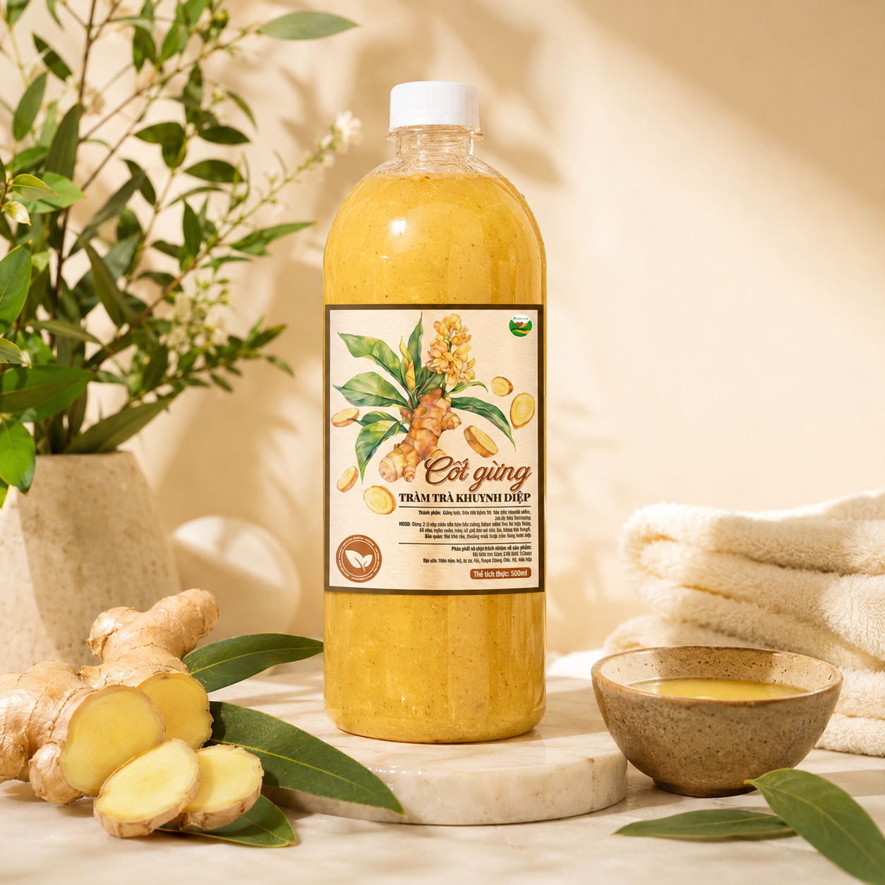 Cốt Gừng Tràm Khuynh Diệp Siêu Đặc 500ml - D13