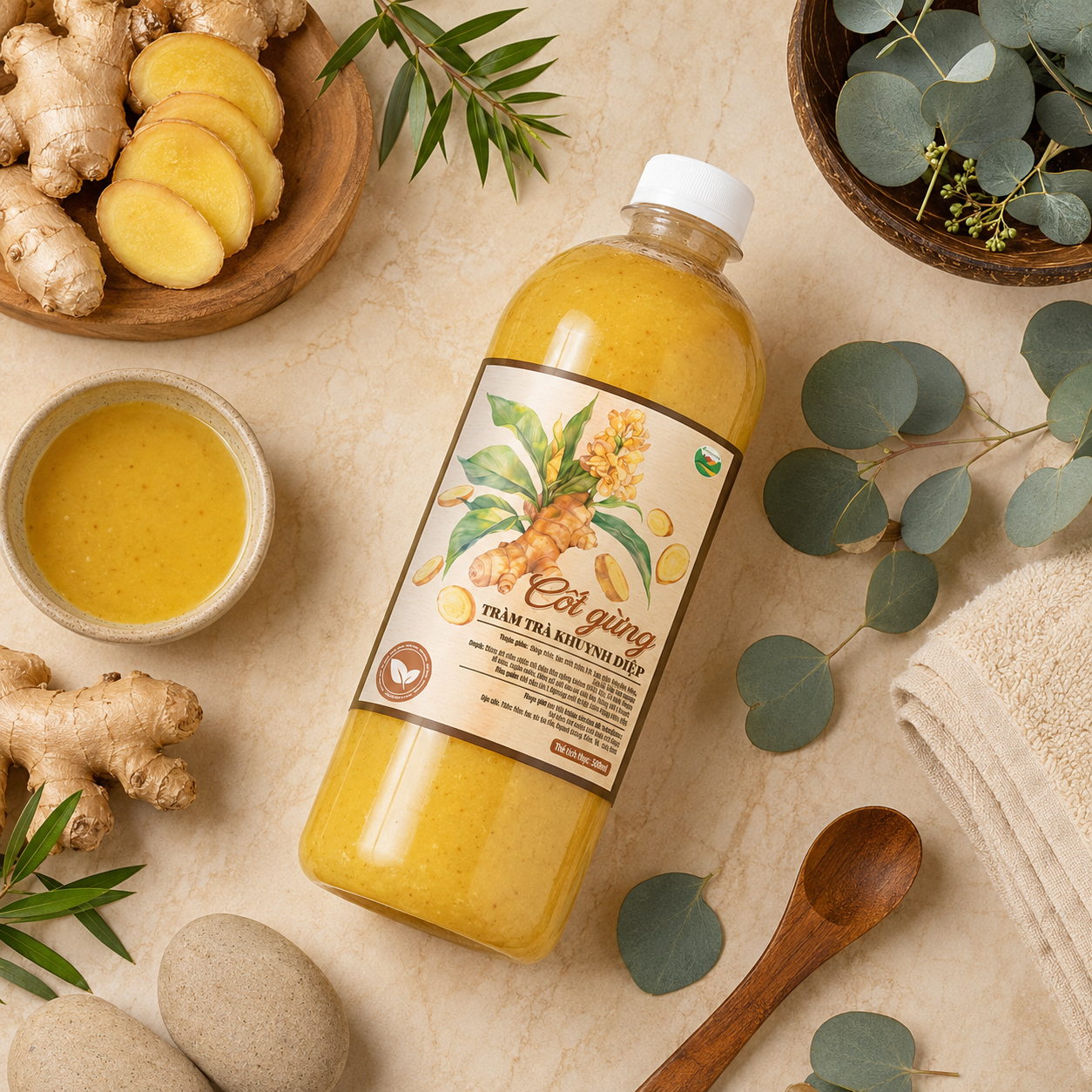 Cốt Gừng Tràm Khuynh Diệp Siêu Đặc 500ml - D13