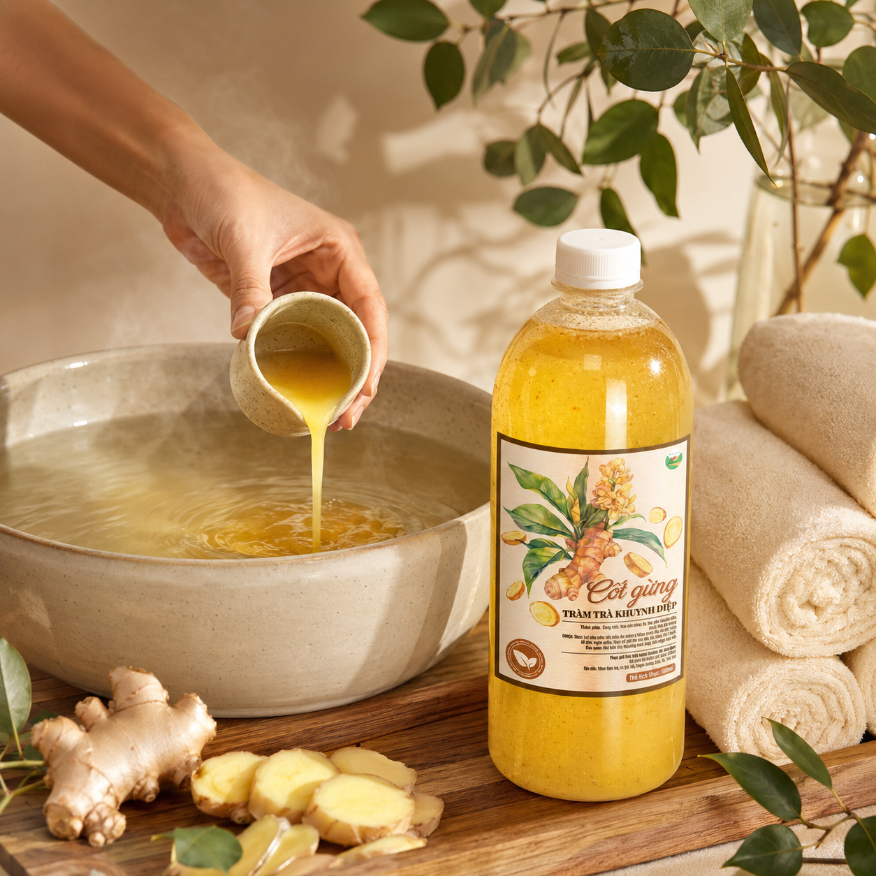 Cốt Gừng Tràm Khuynh Diệp Siêu Đặc 500ml - D13