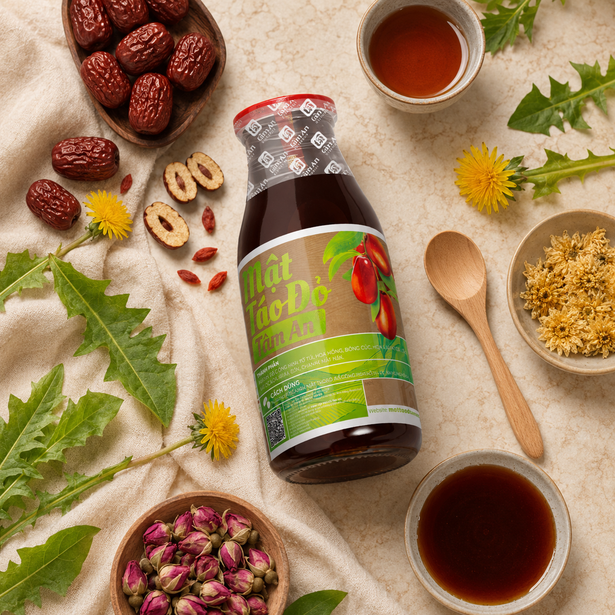 Mật Táo Đỏ Tâm An Bồ Công Anh 250ml - D14