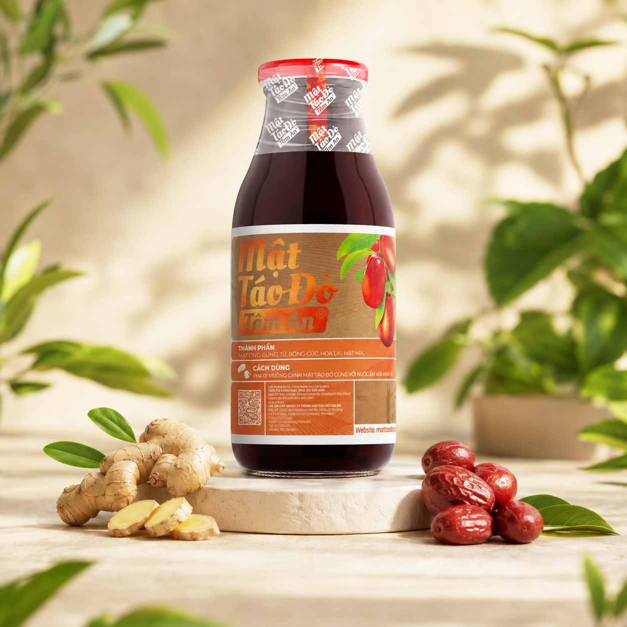 Mật Táo Đỏ Tâm An Gừng 250ml - D16