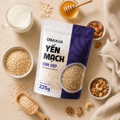 Yến mạch cán dẹt OBAXUA 225g - H05