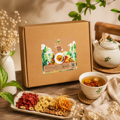 Trà Đông Trùng Tứ Vị Mộc Hương Sơn 30 Gói-T01