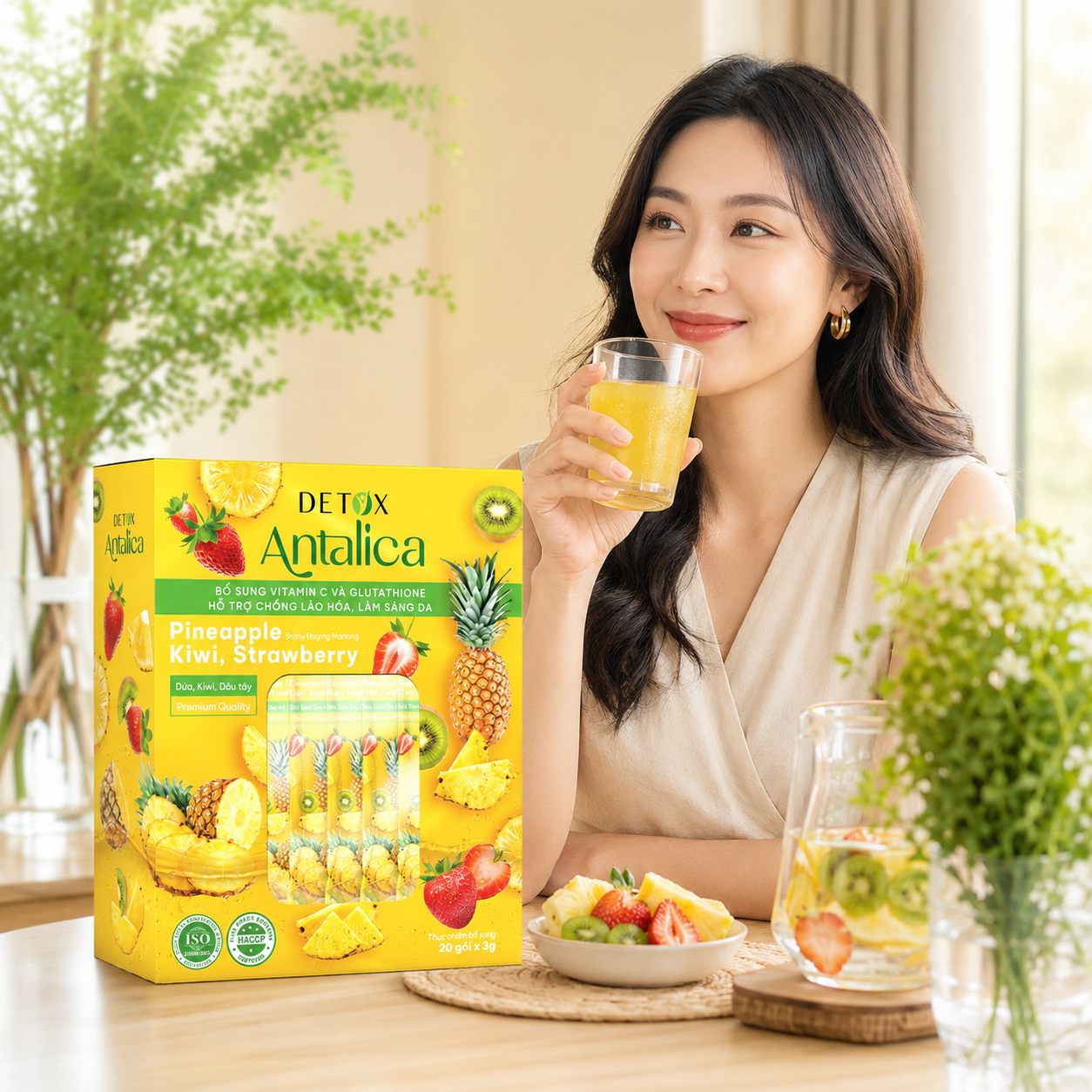 Set Mộc Hoa Detox Dứa Thơm Antalica 20 Gói-T02