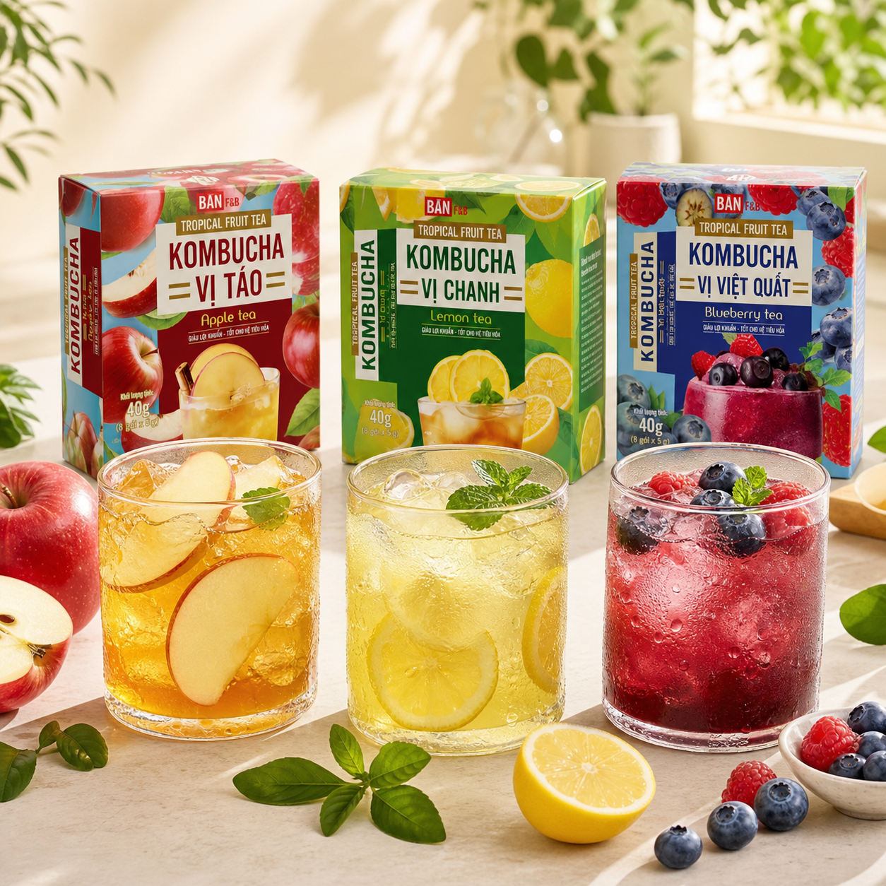 Trà Kombucha Mix Vị F&B-T05