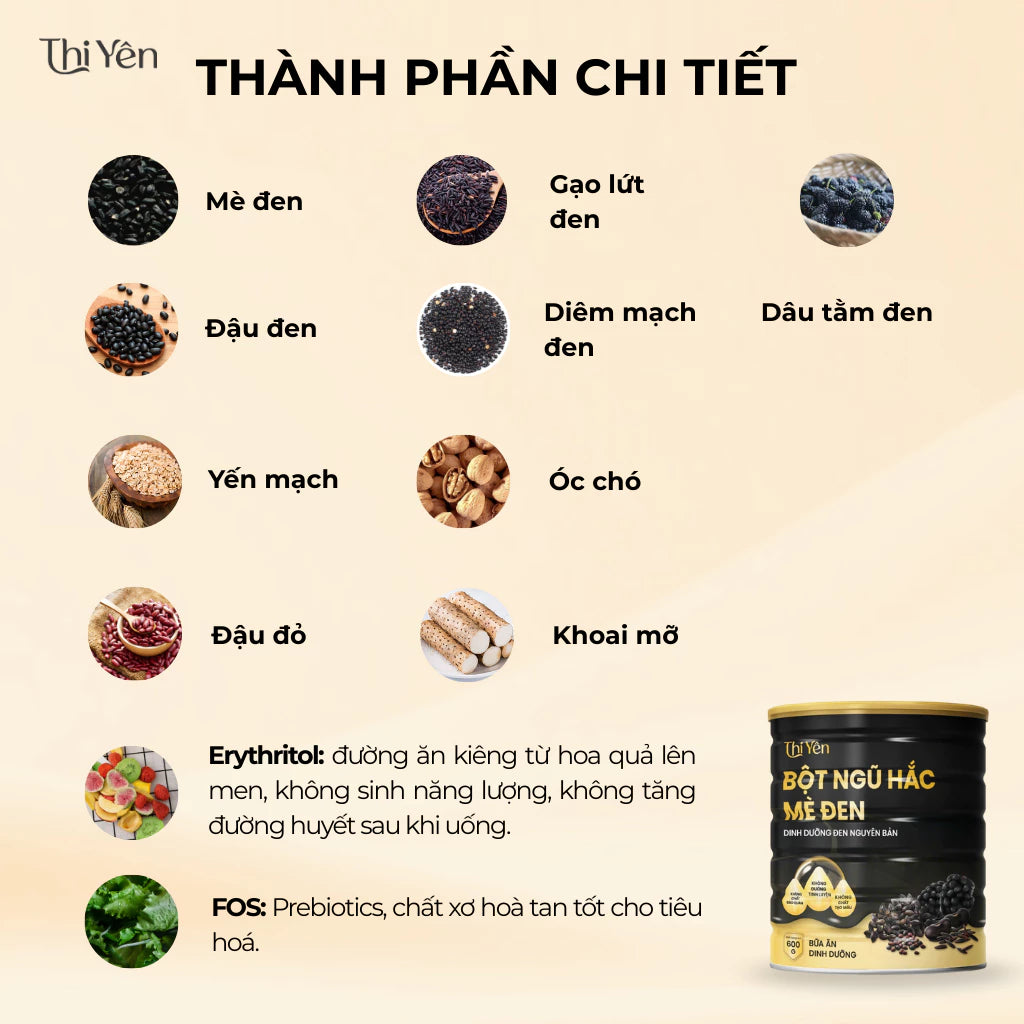 Bột Ngũ Hắc Mè Đen THI YÊN 600G-B01