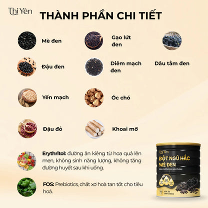 Bột Ngũ Hắc Mè Đen THI YÊN 600G-B01
